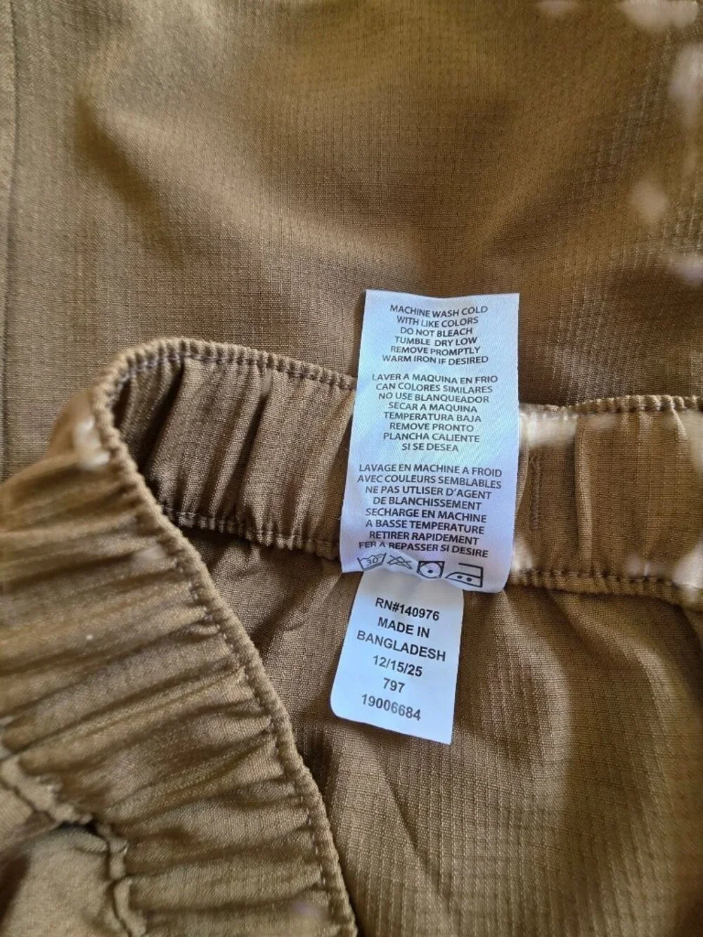 Lee Boys Khaki Elastic Waist Cargo Shorts With Built-In Belt M (10/12) Regular - Picture 5 of 7